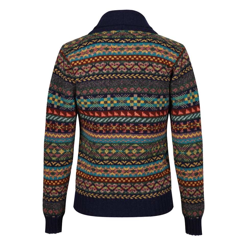 Haworth Mens Fair Isle shawl neck Cardigan Oldfield Outfitters