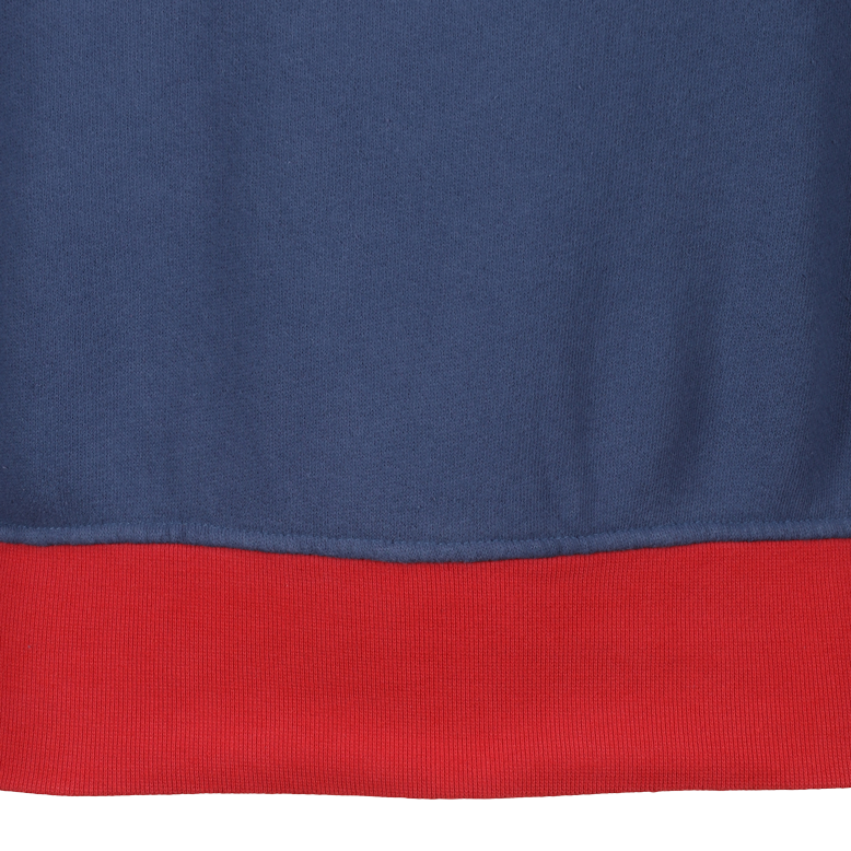 Blue and red sweatshirt