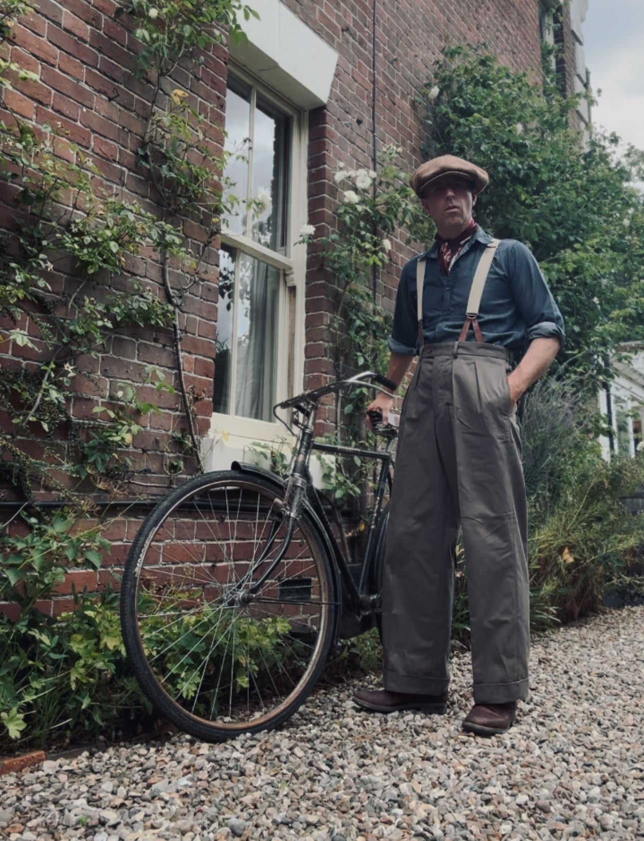 THE "ERROL" TROUSER - COTTON TWILL - TOBACCO BROWN