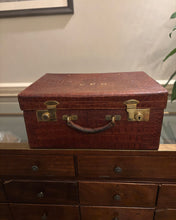 Vintage Crocodile Vanity Case made by Allen, 37 Strand London
