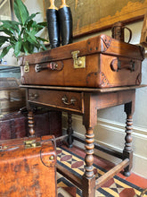 Vintage John Pound Leather Suitcase/Trunk