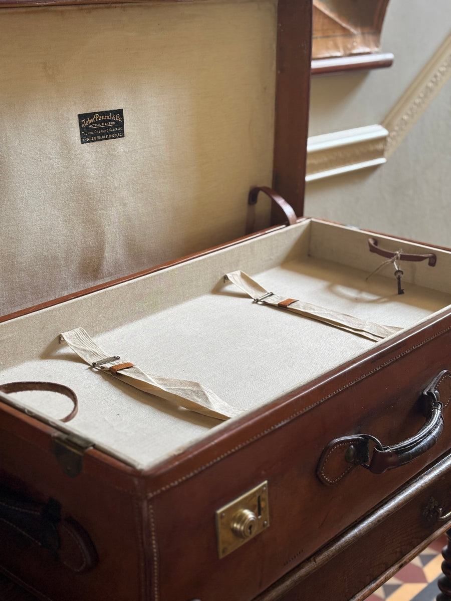 John Pound Leather Suitcase