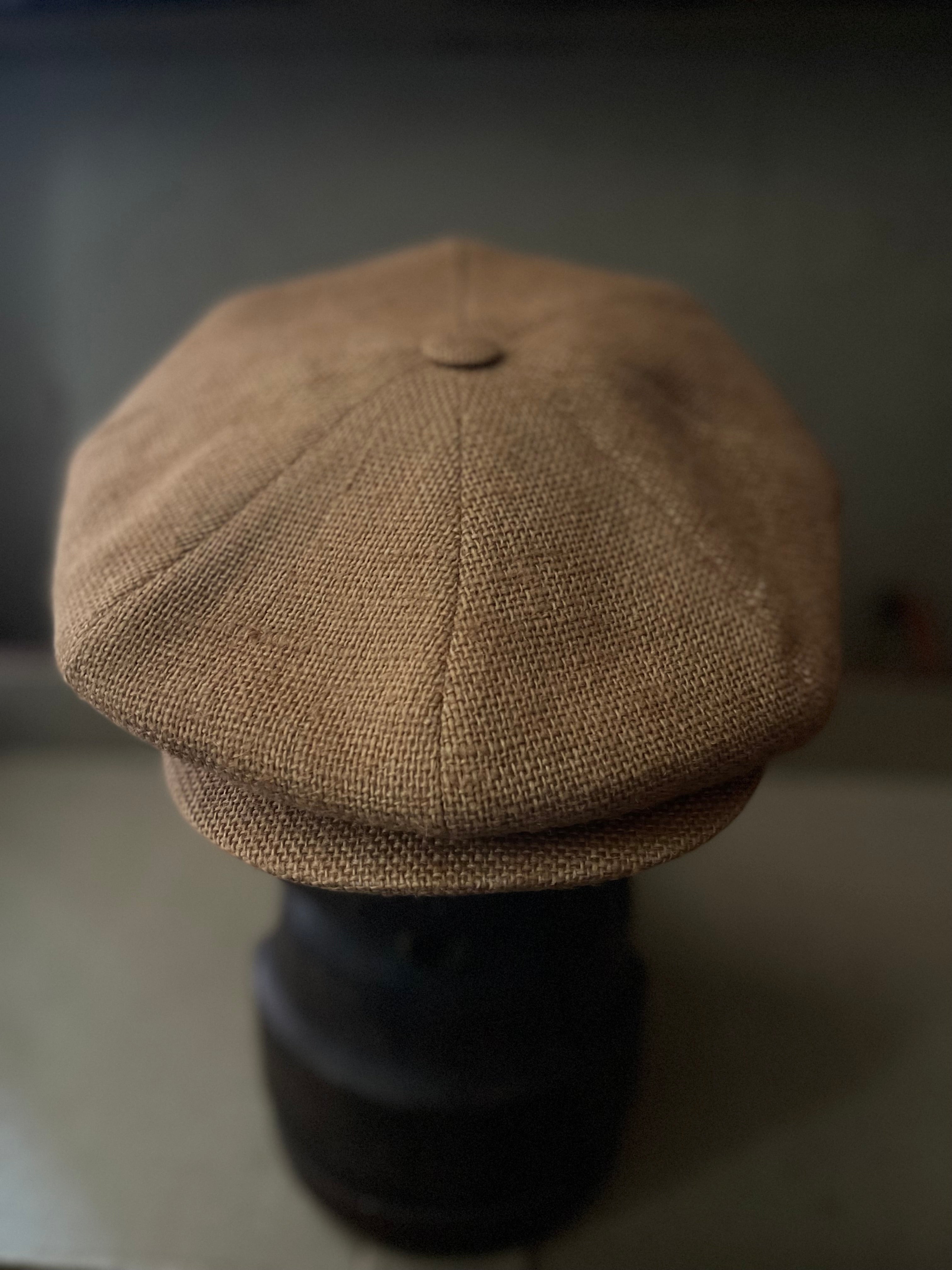 Extra Wide Jute 8 piece Baker Boy cap