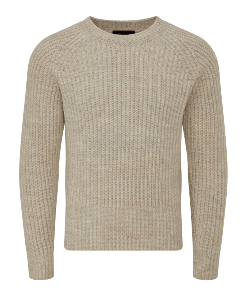 1930s Fisherman's Ribbed Crew Neck Sweater - Bishopsdale Light