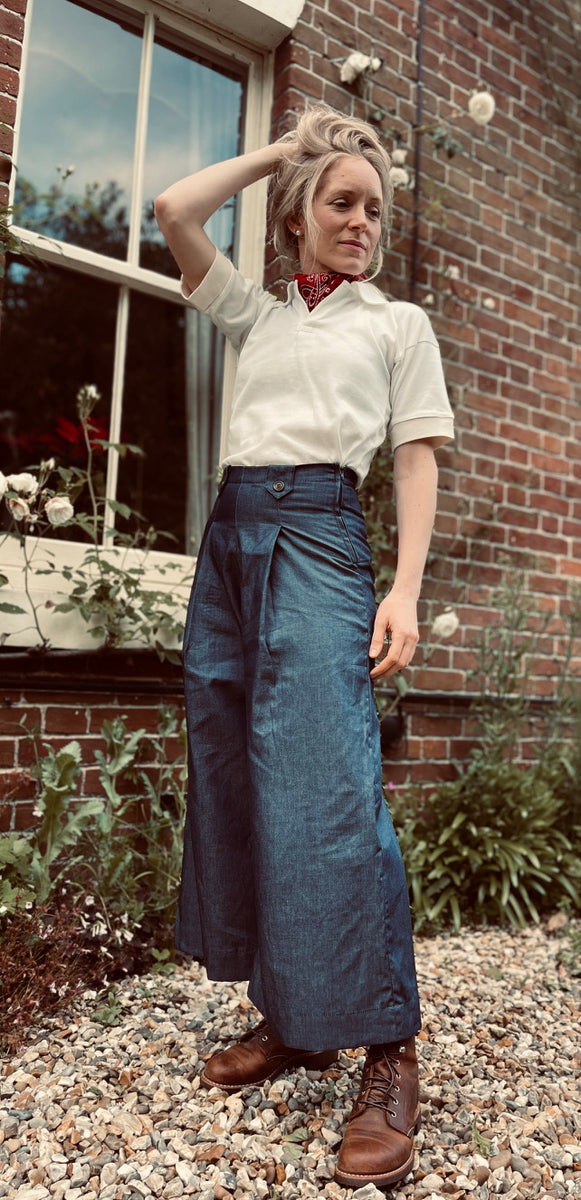 1930s LADIES LIGHT WEIGHT DENIM CULOTTES