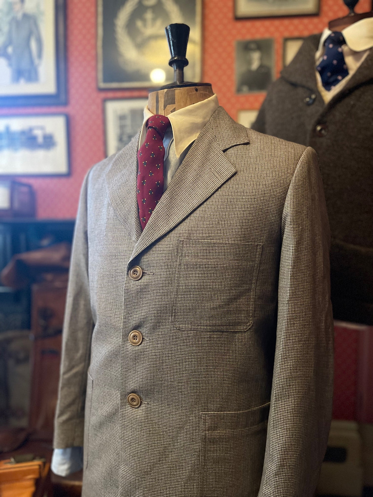 USA 40s 1940年代 Vintage Wool Jacket Gray 1940s CASHMERE/WOOL 