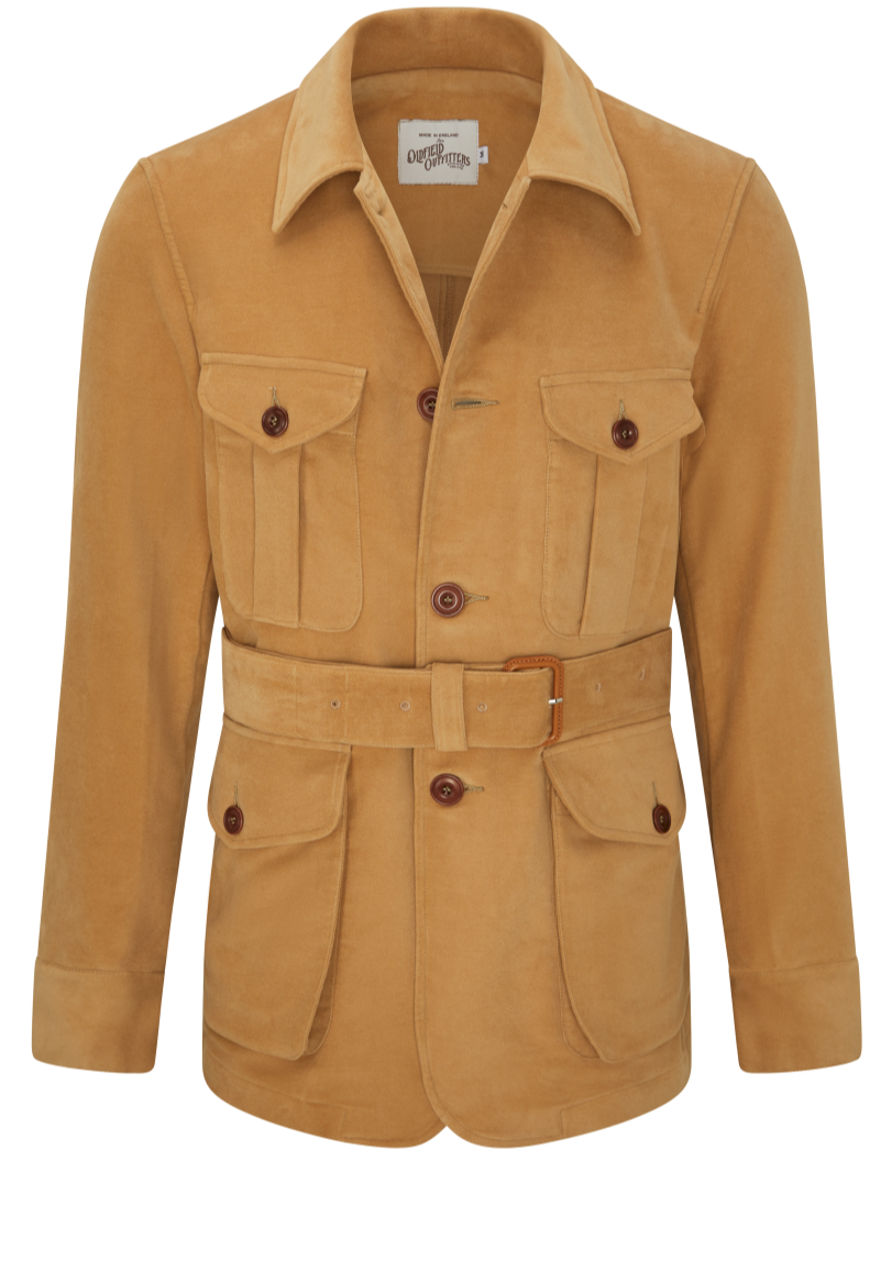 1940S SAFARI FIELD JACKET IN CAMEL MOLESKIN