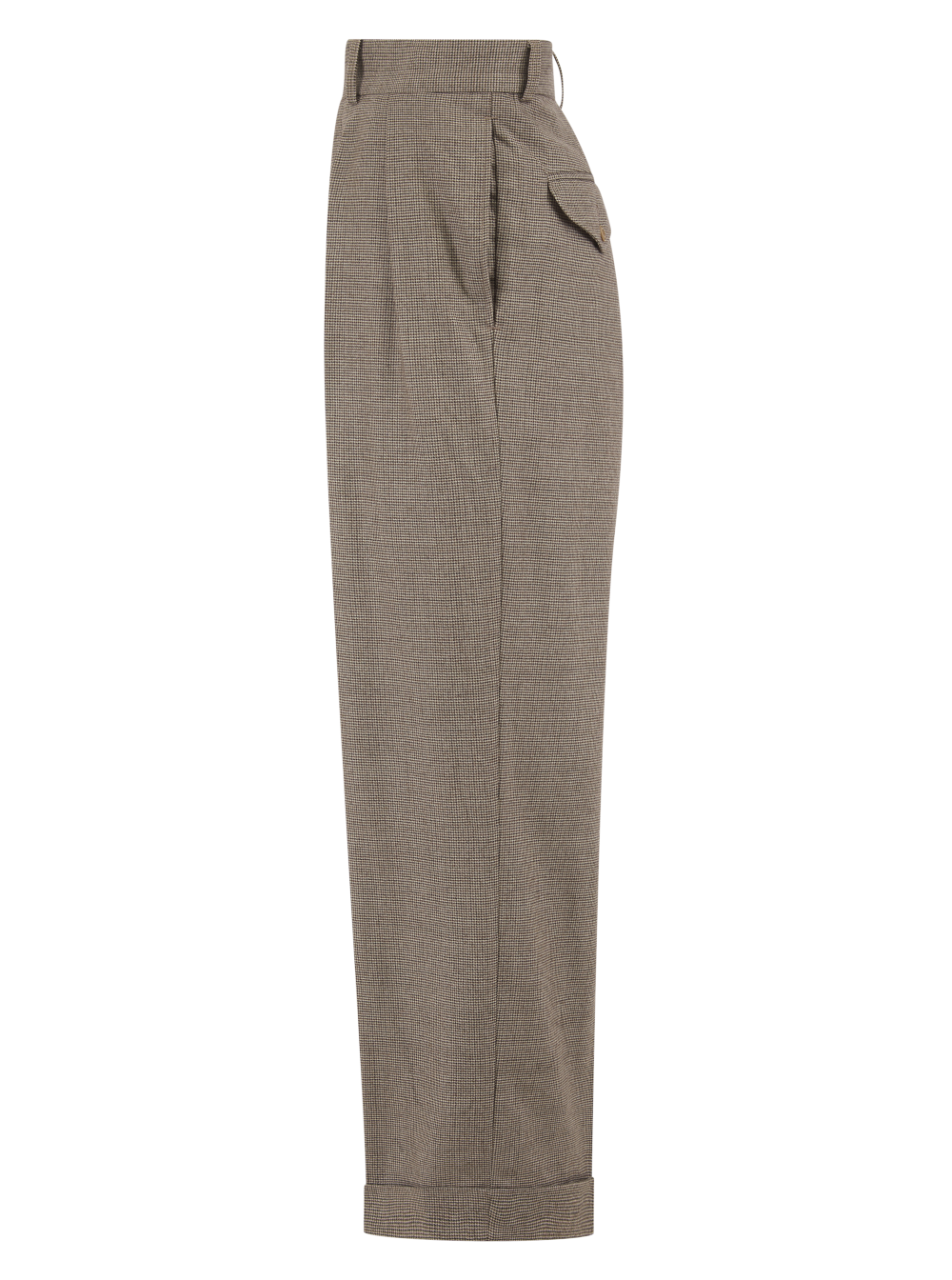 High waist wide leg trouser