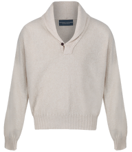 Vintage Shawl neck sweater knitted in Shetland