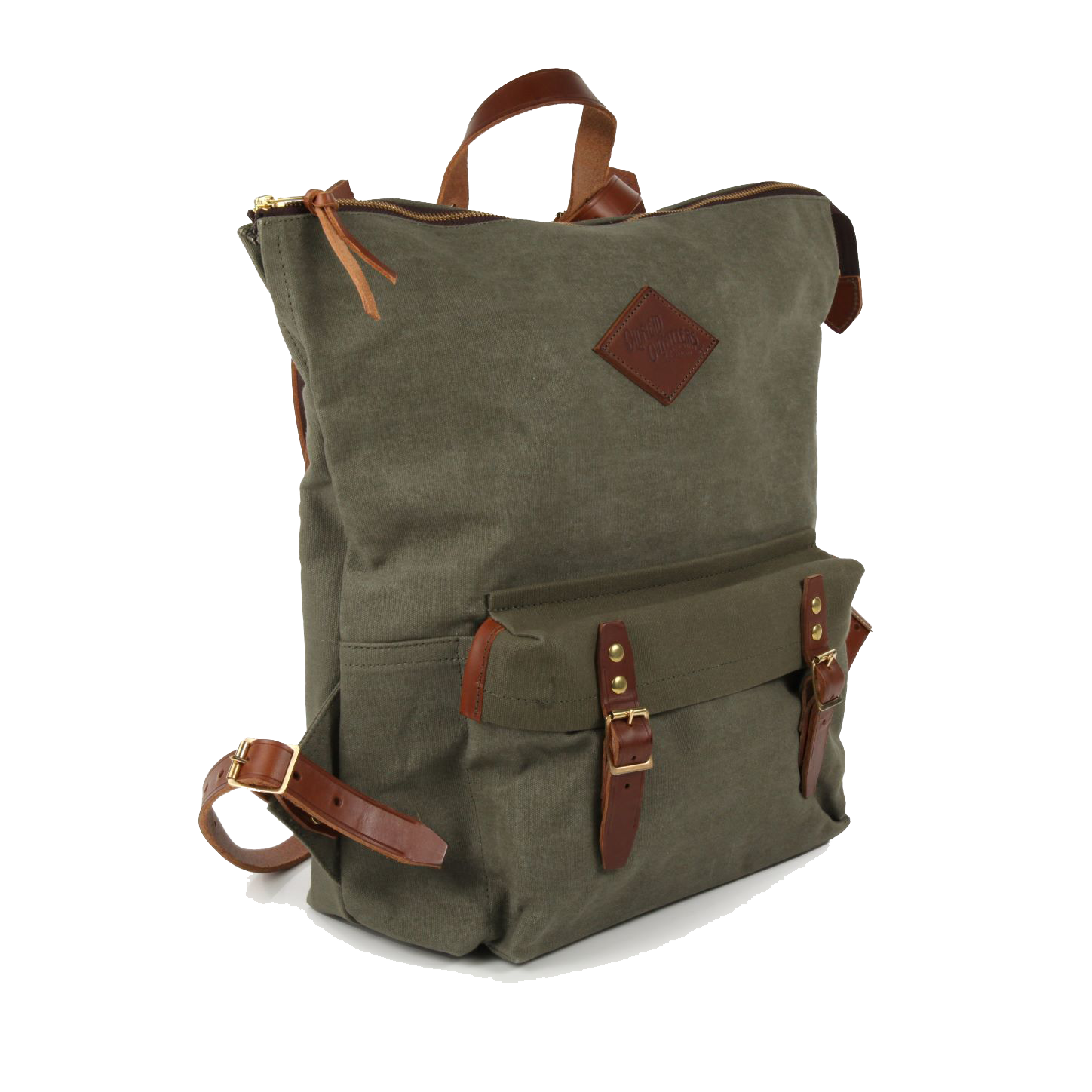 HANDMADE LEATHER & CANVAS BACKPACK - SHORTWOOD - MADE BY BEN AT PORTAMUS
