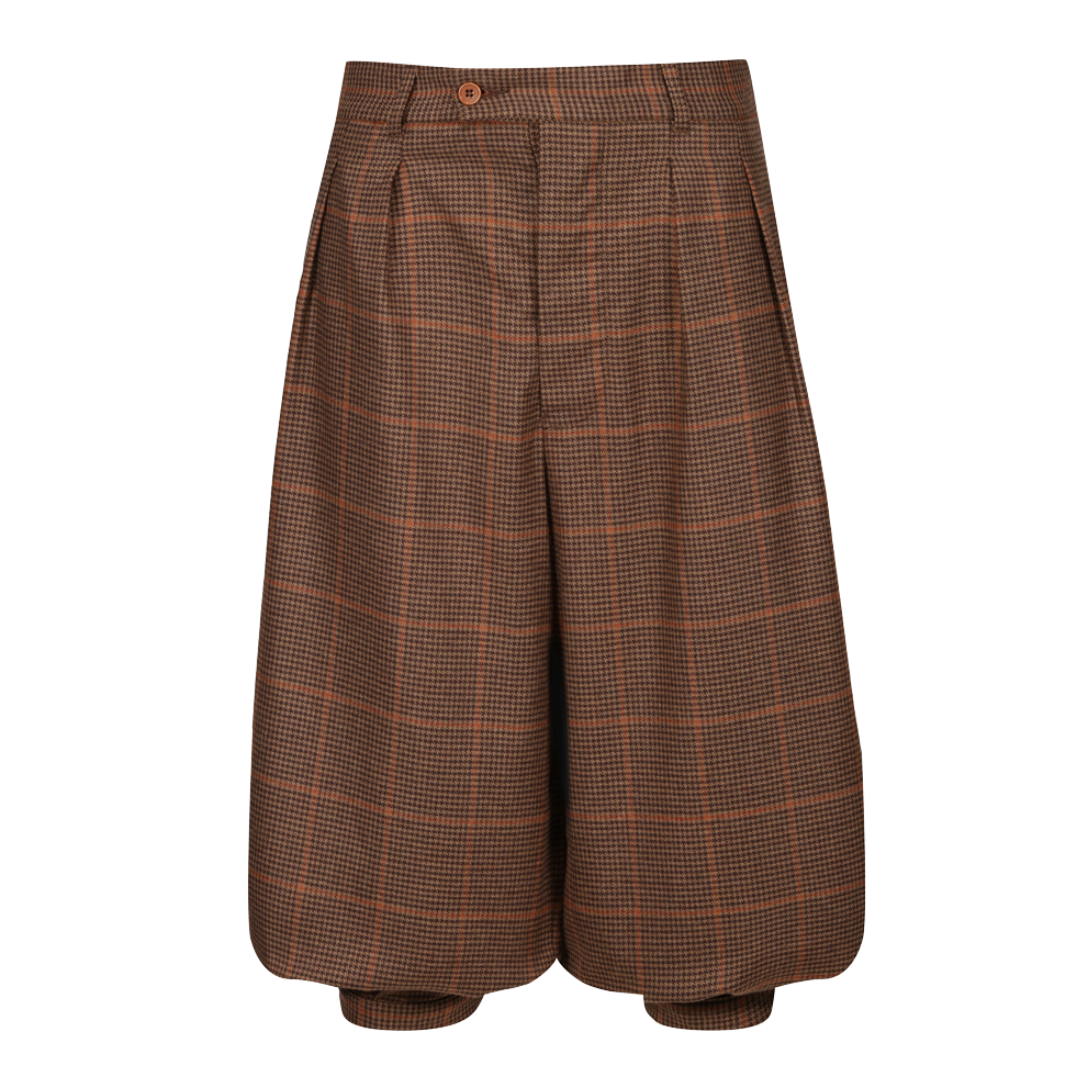 ORSON PLUS 6 - BROWN DOGTOOTH CHECK CASHMERE/WOOL MIX