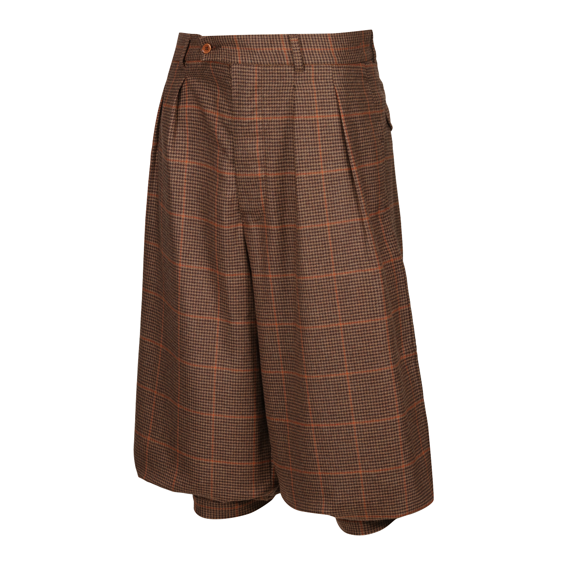 ORSON PLUS 6 - BROWN DOGTOOTH CHECK CASHMERE/WOOL MIX