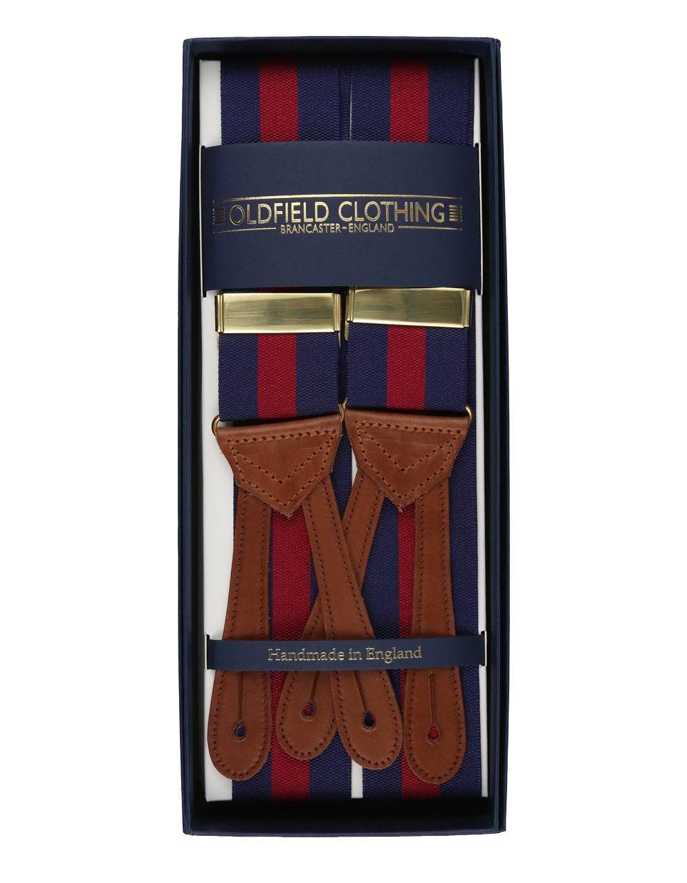 WIDE NAVY & RED STRIPE BRACE