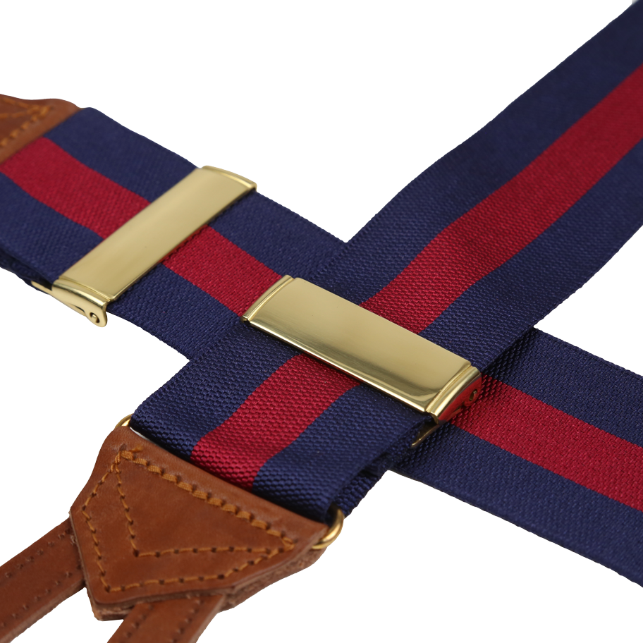 WIDE NAVY & RED STRIPE BRACE
