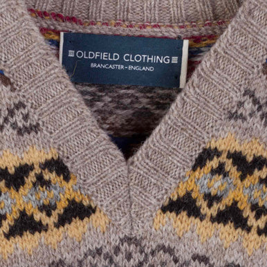 V Neck Fair Isle slipover