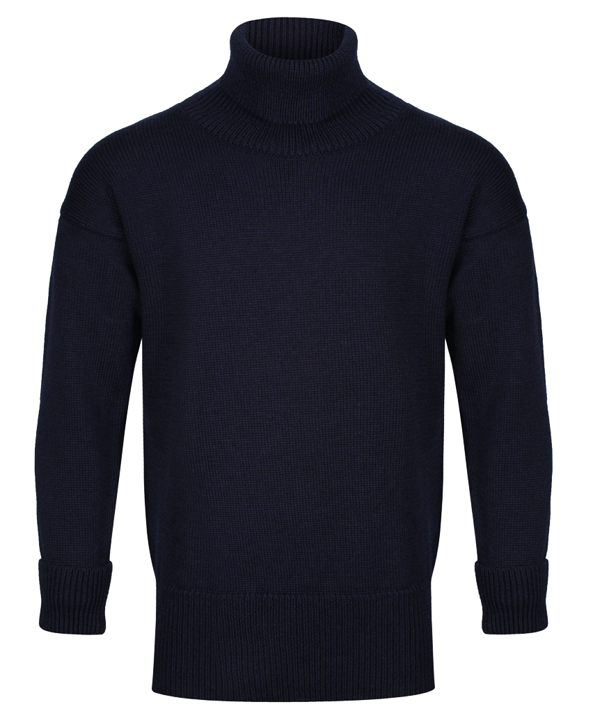 Navy Submariner polo neck sweater