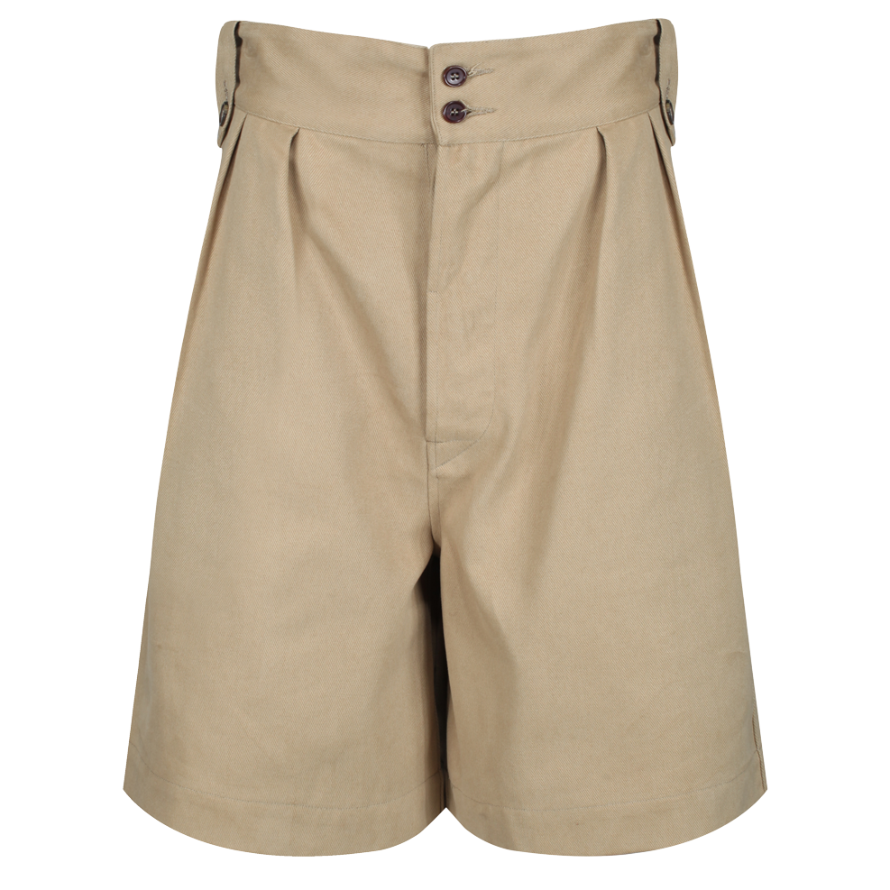 1940s Khaki twill army shorts