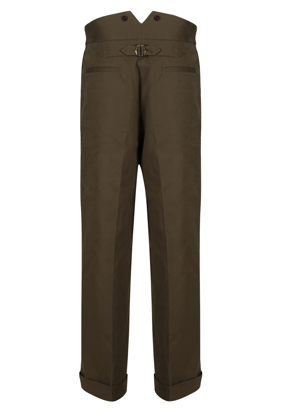 High waist cinch back trouser