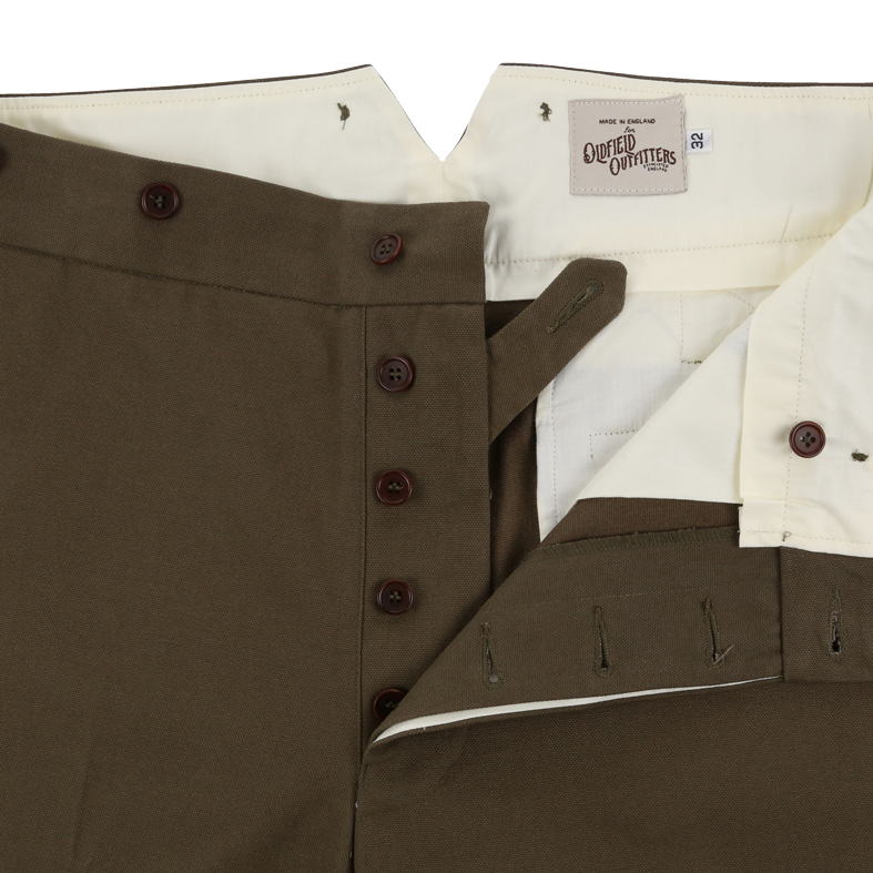 Button fly trousers