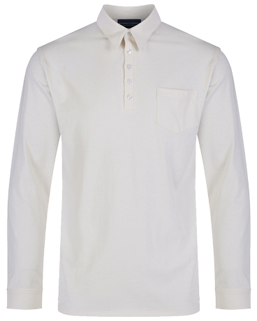 JERSEY COTTON SHIRT - NATURAL - VINTAGE COLLAR