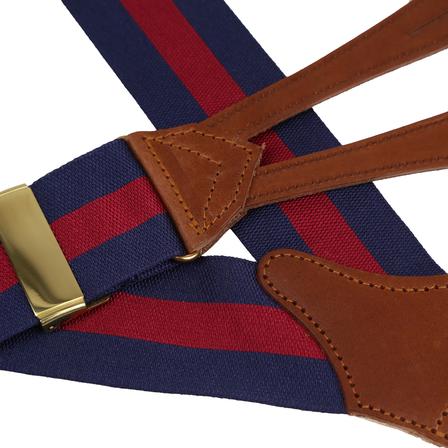 WIDE NAVY & RED STRIPE BRACE