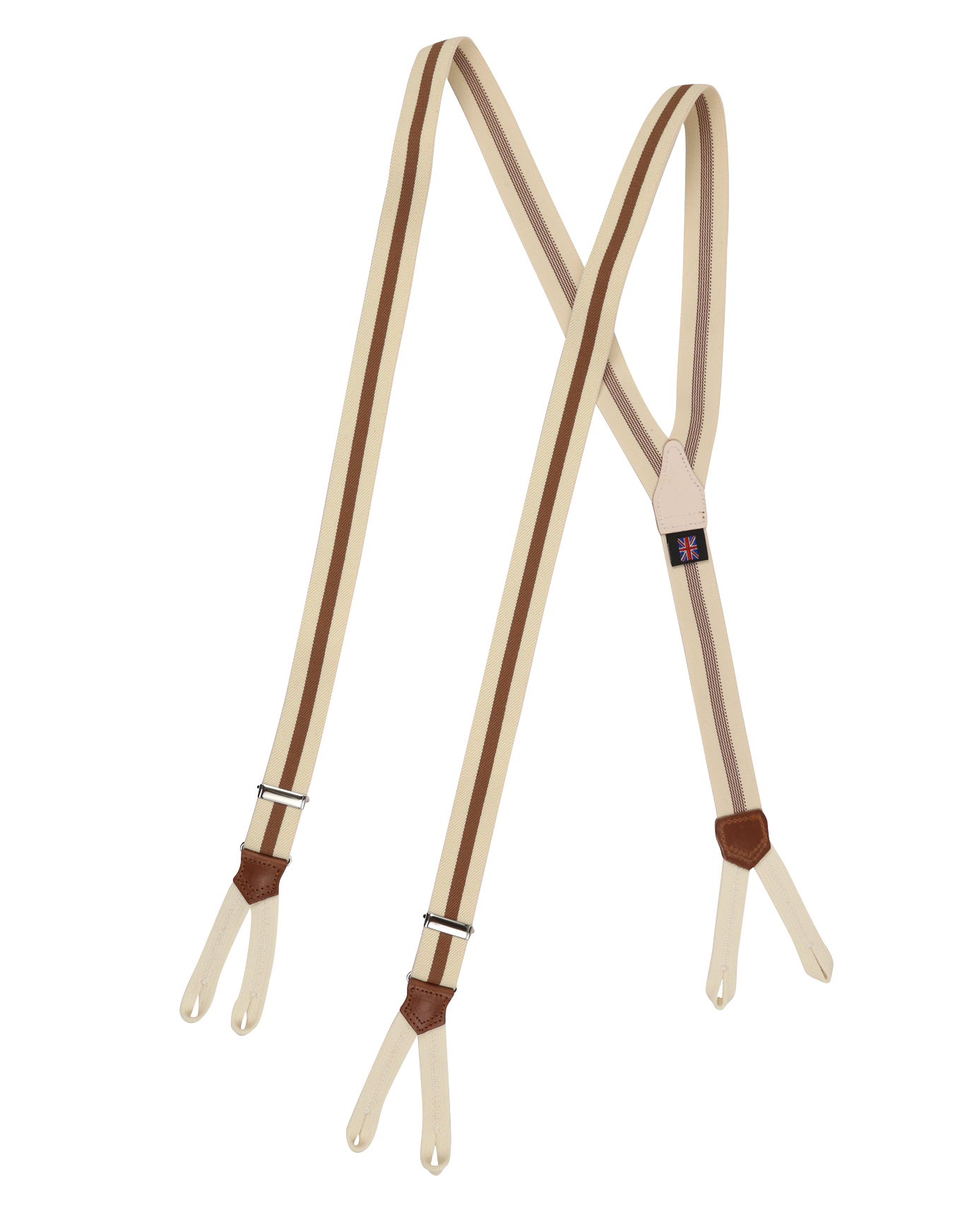 NARROW CREAM & BROWN BRACE