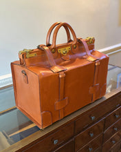Vintage leather gladstone bag