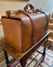 Vintage 1930s Leather Gladstone Kit bag in perfect condition.