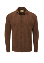 1930s ribbed brown cardigan