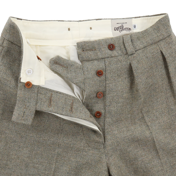 Tweed button fly trouser
