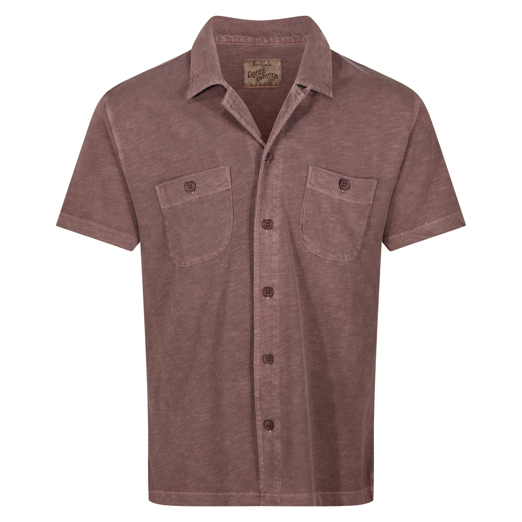 1930s Camp Collar Jersey cotton summer men's shirt