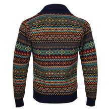 Fair Isle shawl neck cardigan