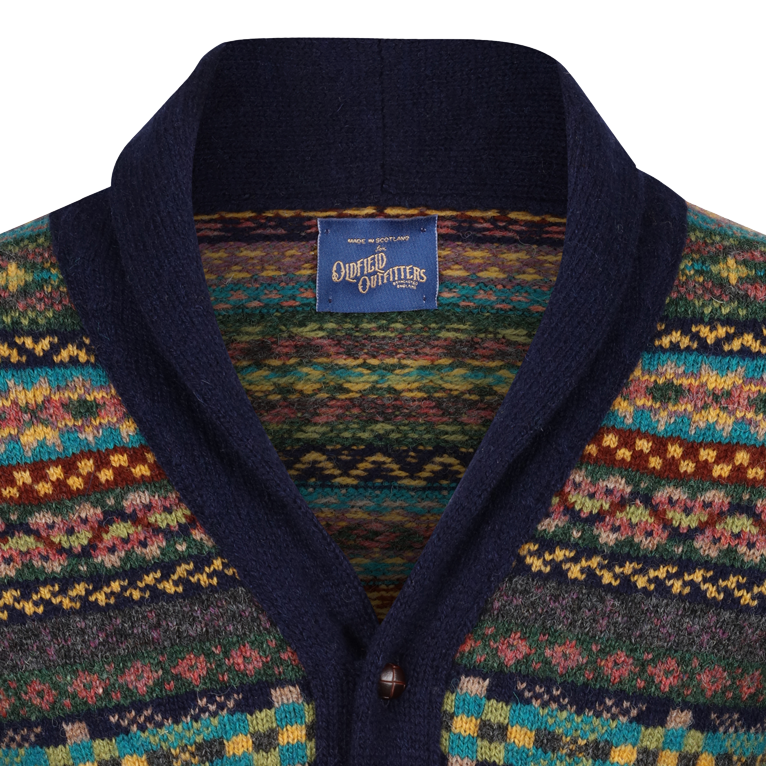 Haworth Ladies Fair Isle shawl neck Cardigan Oldfield Outfitters
