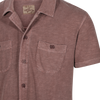 ESSAOUIRA CAMP COLLAR SHIRT - BROWN JERSEY COTTON