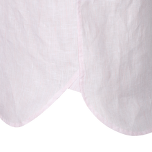 1930s LINEN SHIRT ROUND CUTAWAY COLLAR - PINK & WHITE STRIPE