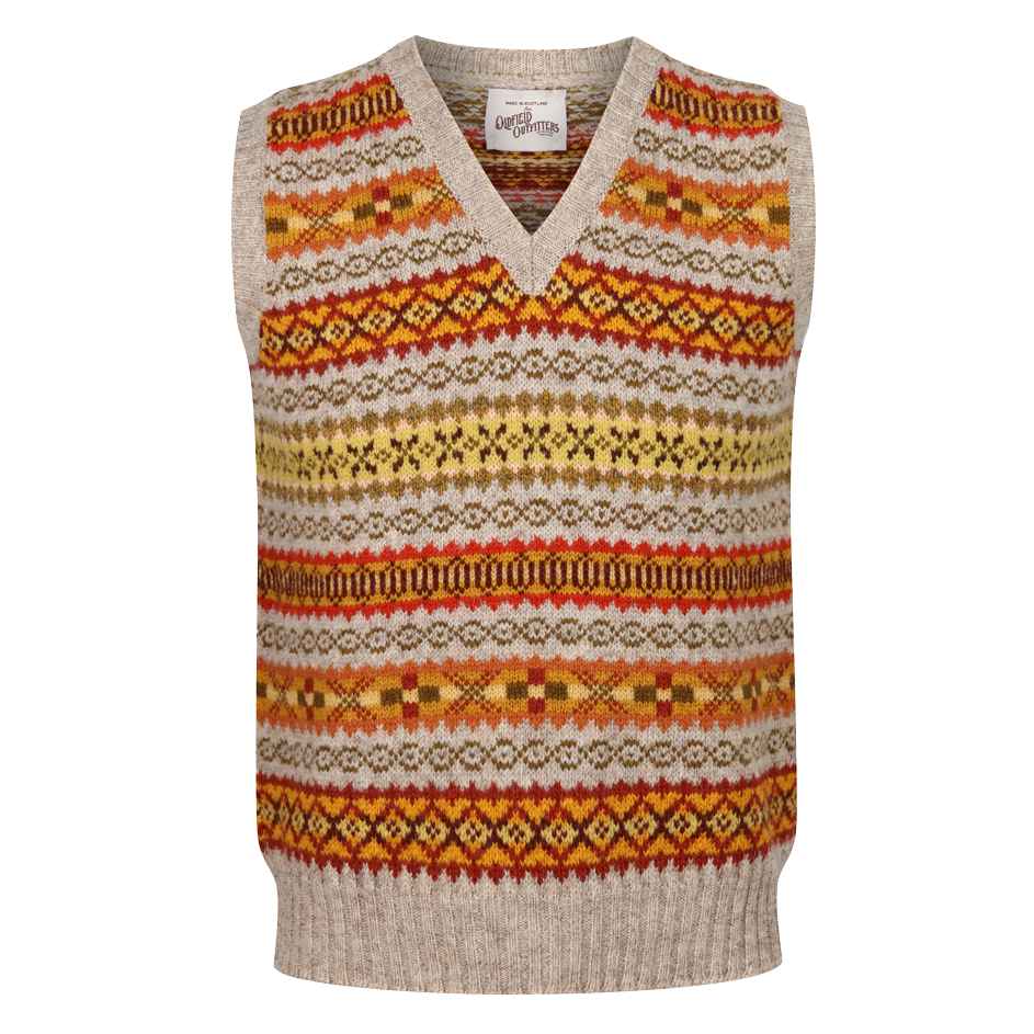 Sleeveless fair isle pullovers sale