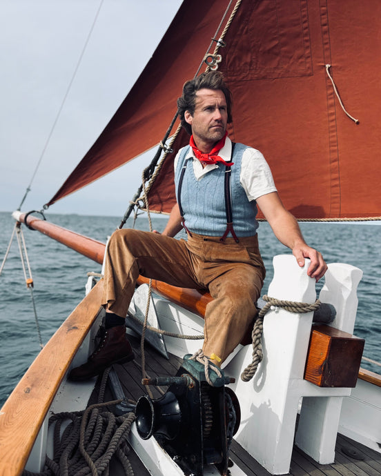 1930s ribbed mens sleeveless sweater