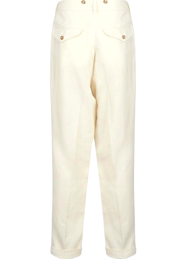 Back of 1930s linen high waisted mens trousers