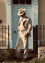 1935 HASTINGS SUMMER 3-PIECE OFF WHITE, LIGHT-WEIGHT MOLESKIN SUIT