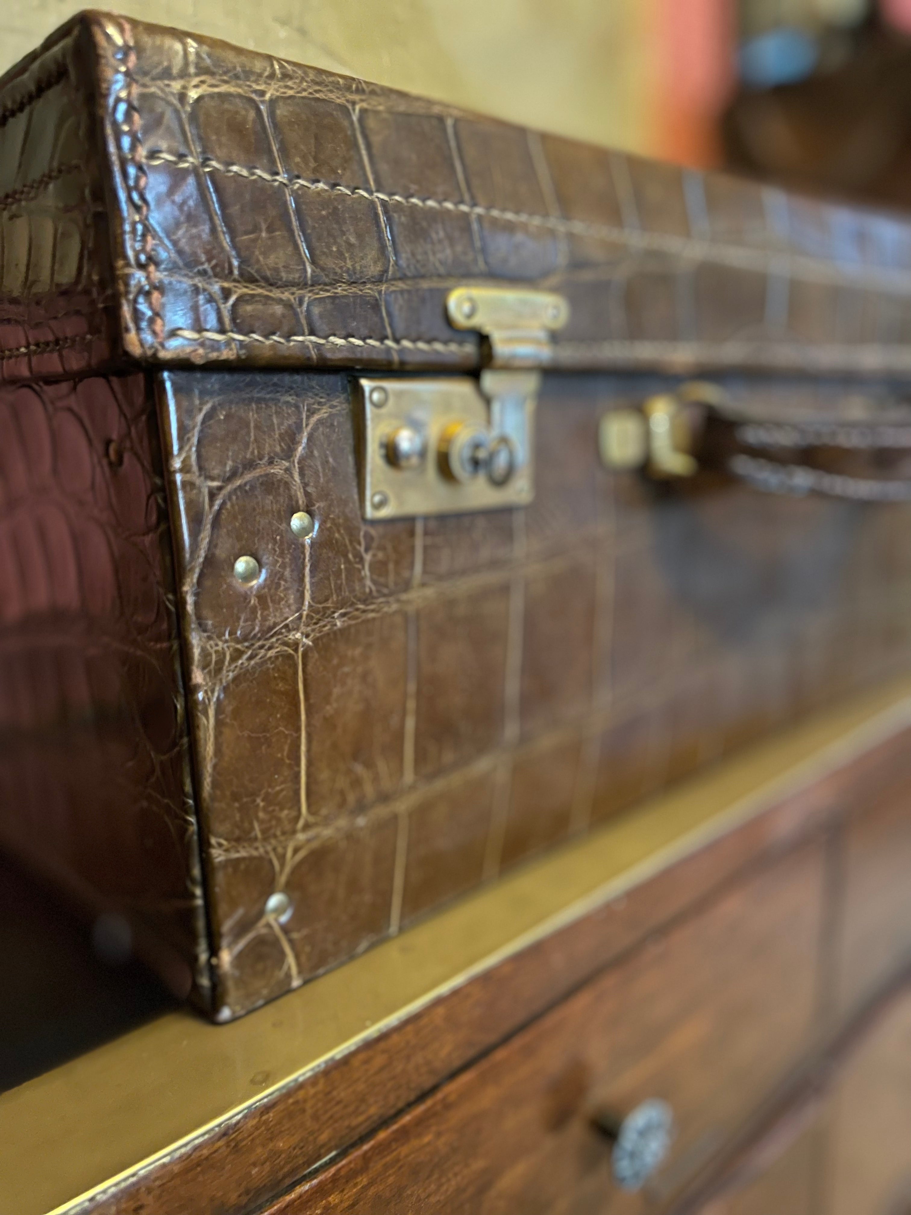 1920s Crocodile suitcase