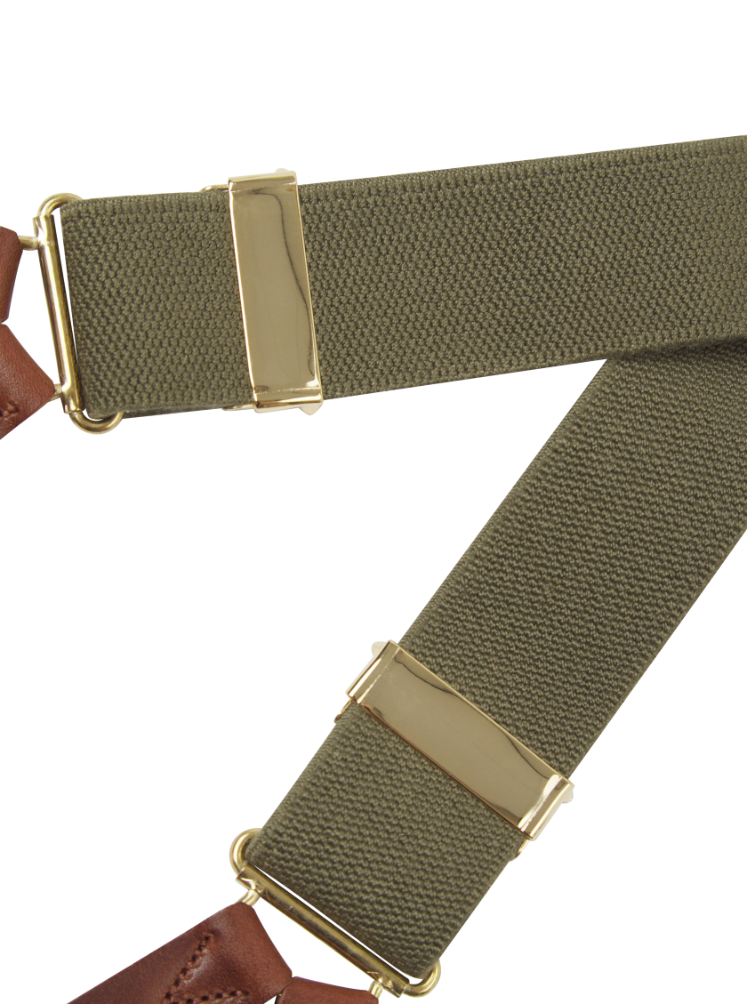Green Brace with leather Army ends