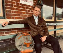 1930s "FAIRBANKS" TRAVELLERS JACKET - DRAB (DARK GREEN) CORDUROY