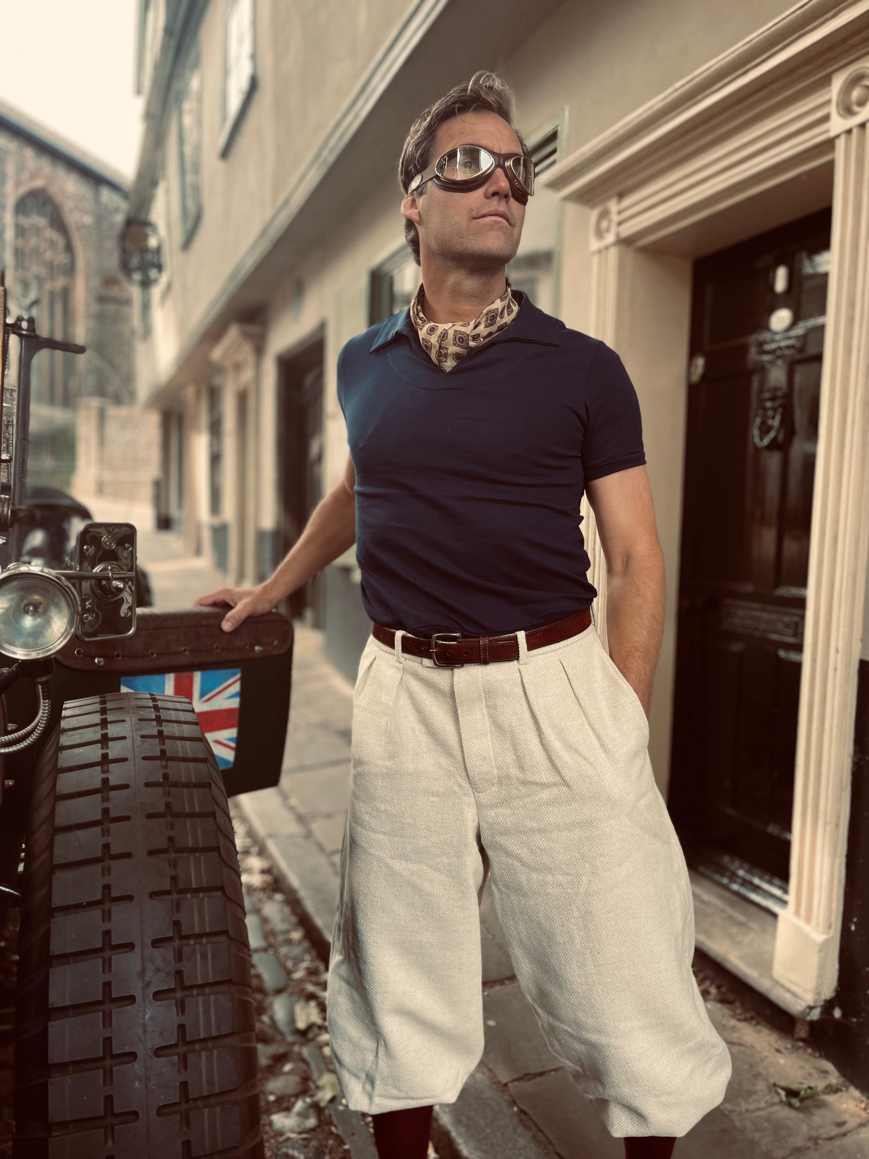 THE "DA NILE" SHIRT NAVY ORGANIC JERSEY COTTON