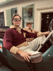 1920s Biker sweater in Old Red/Gold
