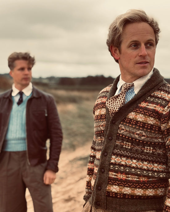 1920s Shawl neck Fair Isle Cardigan