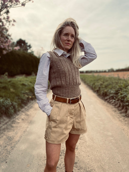 1930s wool camel  slipover