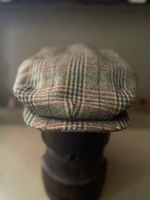 Green Check Tweed 1 Piece Driving Cap