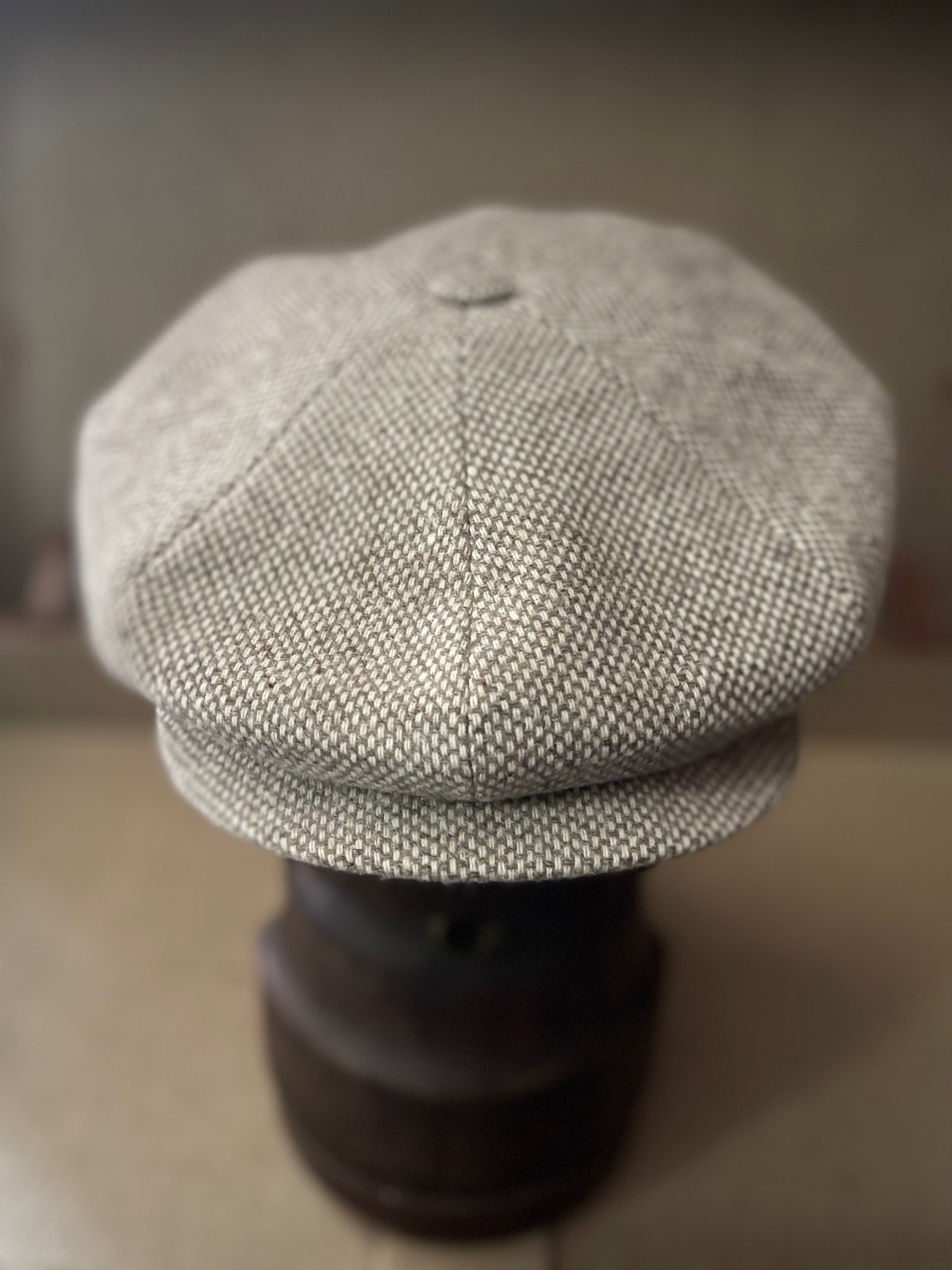 1930s Cream/Beige Merino wool Baker boy cap