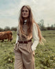 Ladies 1930s ribbed slipover in Camel