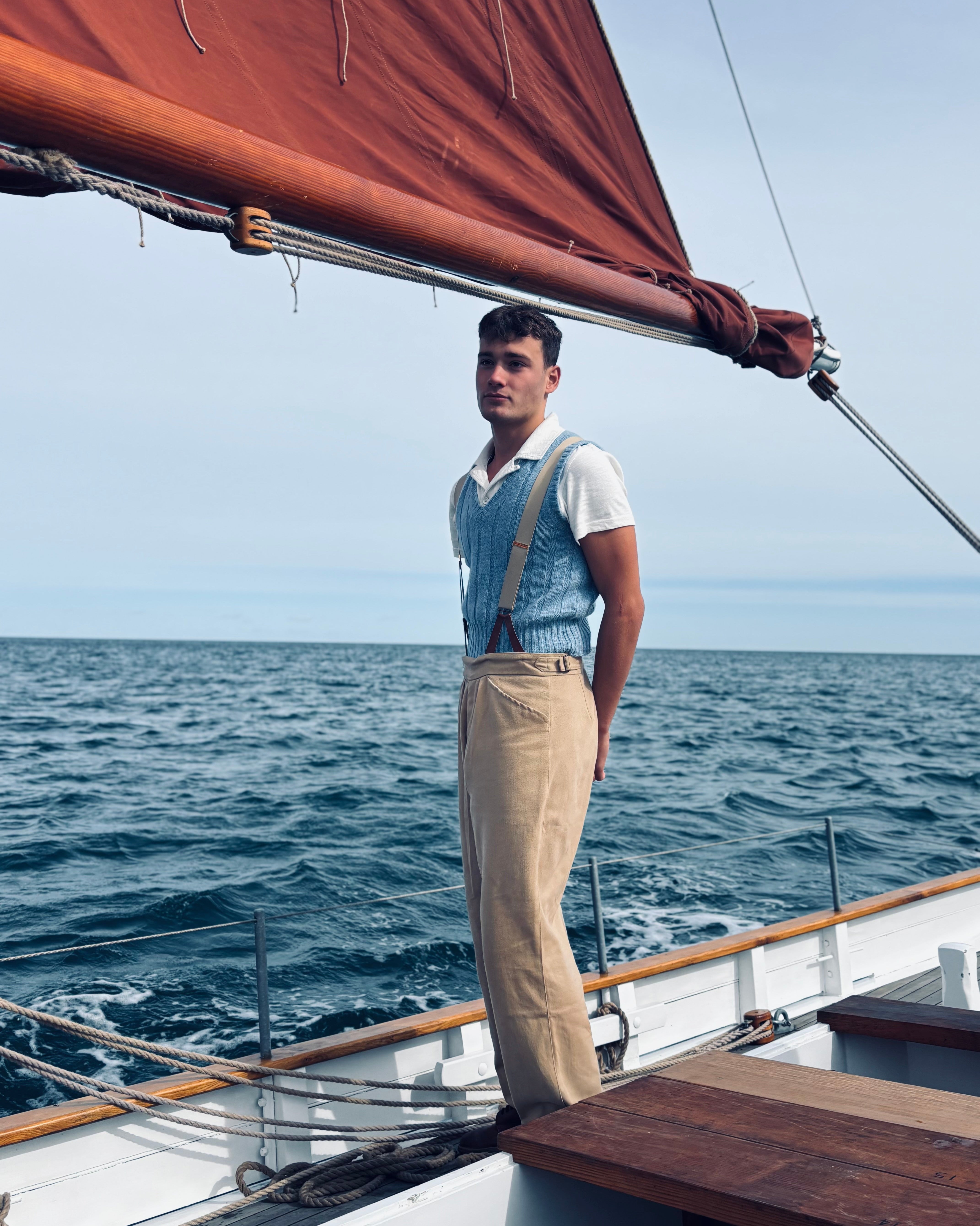 Vintage 1930s Azure blue slipover